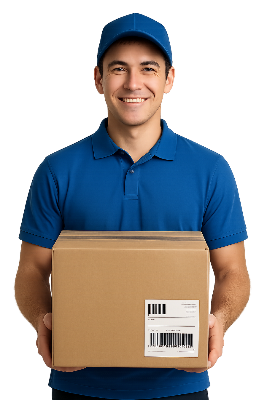 Mensajero entregando paquete